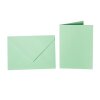 Enveloppes colorées B6 + cartes pliantes 12x17 cm vert clair