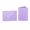 Enveloppes colorées B6 + cartes pliantes 12x17 cm violet