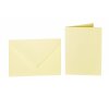 Enveloppes C5 + carte pliante 15x20 cm - jaune tendre
