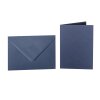 Enveloppes colorées B6 + cartes pliantes 12x17 cm bleu foncé