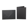 Enveloppes colorées B6 + cartes pliantes 12x17 cm noir