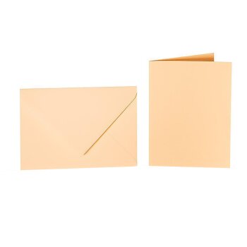 Sobres de colores B6 + tarjetas plegables 12x17 cm amarillo dorado