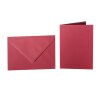 coloured envelopes B6 + folded cards 12x17 cm  bordeaux red