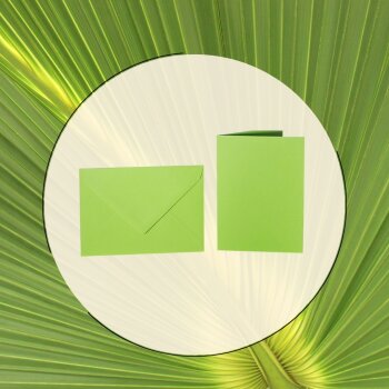 coloured envelopes B6 + folded cards 12x17 cm  grass-green