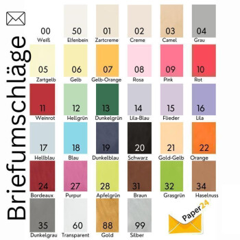 Mini Briefumschläge DIN C8 57x81 mm für Grußkarten, Blumensträuße, Geldgeschenke zu Weihnachten oder als Adventskalender 25 Umschläge Gold