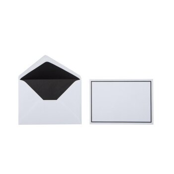 Enveloppe blanche 120x191 mm - doublure en gris avec un...