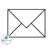 Enveloppes de deuil B6 (125 x 176 mm) lignées noires bandes de 2 mm 25 pièces