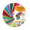 Umschlag-Set, 25 bunte Briefumschläge in 25 unterschiedlichen Farben als Set im Format C8, nassklebend, ideal zum Basteln, zu Weihnachten oder als Geschenkidee