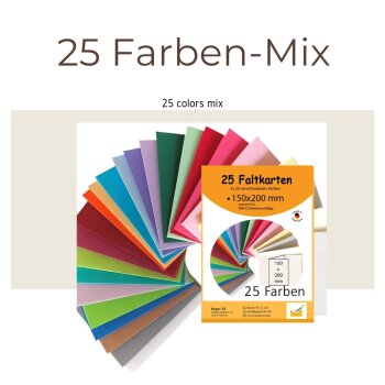 Faltkarten-Set  25 unterschiedlichen Farben , ideal zum...