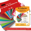 Umschlag-Set, 25 bunte Briefumschläge in 25 unterschiedlichen Farben als Set im Format C8, nassklebend, ideal zum Basteln, zu Weihnachten oder als Geschenkidee