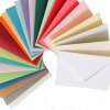 Ensemble denveloppes, 25 enveloppes colorées de 25 couleurs différentes en ensemble au format 110x220 mm, adhésives humides, idéales pour lartisanat, pour Noël ou comme idée cadeau DIN long