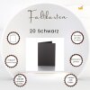 25 Faltkarten 100 x 150 mm /A6  für DIN C6 Briefumschläge in Schwarz