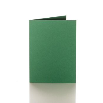 25 Faltkarten 100 x 150 mm /A6  für DIN C6 Briefumschläge in Dunkelgrün