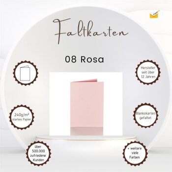 25 Faltkarten 100 x 150 mm 240 g/qm für DIN C6...