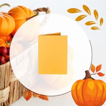 25 Faltkarten 100 x 150 mm 240 g/qm für DIN C6 Briefumschläge 07 Gelb-Orange