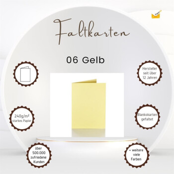 25 Faltkarten 100 x 150 mm 240 g/qm für DIN C6...