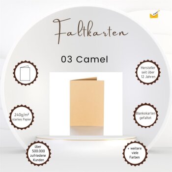 25 Faltkarten 100 x 150 mm 240 g/qm für DIN C6...