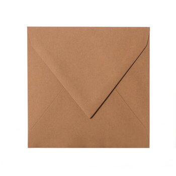 je 25 Briefumschläge 155x155 mm, 120g Haselnuss