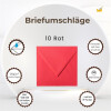 je 25 Briefumschläge 155x155 mm, 120g Rot