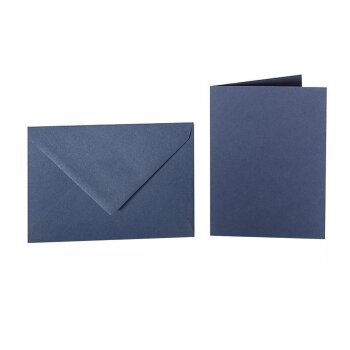 Briefumschläge C5 + Faltkarte 15x20 cm - dunkelblau