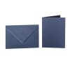 Enveloppes C5 + carte pliante 15x20 cm - bleu foncé