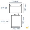 Pack 25 farbige Briefumschläge DIN B6 HAFTSTREIFEN + passende Faltkarten 12x17 cm