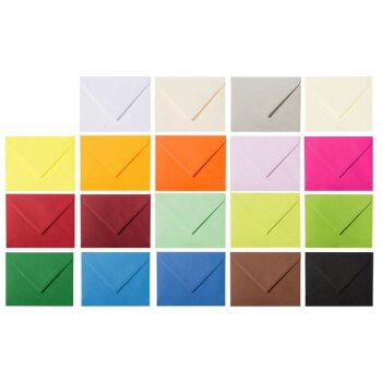 Scelta del colore - Confezione 25 buste Mini adesivo (52 x 71 mm) bagnato 120 gsm