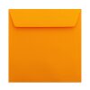 Briefumschläge Quadratisch 185 x 185 mm - starke Papierqualität - 120g/m² - Haftklebung -Marke: Paper24   L07 Leuchtorange 100 Stück