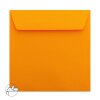 Briefumschläge Quadratisch 185 x 185 mm - starke Papierqualität - 120g/m² - Haftklebung -Marke: Paper24   L07 Leuchtorange 100 Stück