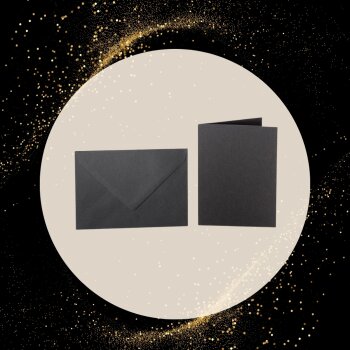 Envelopes C5 + folding card 5.91 x 7.87 in - black