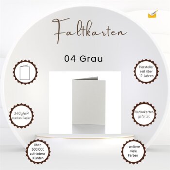 25 Faltkarten 100 x 150 mm 240 g/qm für DIN C6...