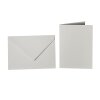 25 sobres de colores C6 + tarjeta plegable 10x15 cm gris