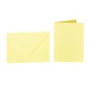25 coloured envelopes C6 + folded card 10x15 cm  yellow