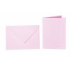 25 enveloppes colorées C6 + carte pliante 10x15 cm rose