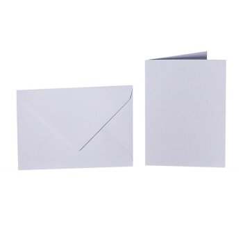 25 enveloppes colorées C6 + carte pliante 10x15 cm violet-bleu