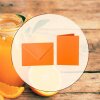 25 enveloppes colorées C6 + carte pliante 10x15 cm orange