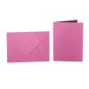 25 coloured envelopes C6 + folded card 10x15 cm  purple red