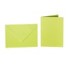 25 coloured envelopes C6 + folded card 10x15 cm  apple-green