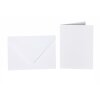 25 coloured envelopes C6 + folded card 10x15 cm  white
