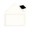 Trauerhülle Feiner Rand 120x191 mm, creme matt mit schwarzem Seidenfutter