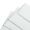 25 edle Bütten Hüllen halbmatt, Din lang ,100 g/m², weiß, 110 x 220 mm, mit Futter in Grau, Nassklebung