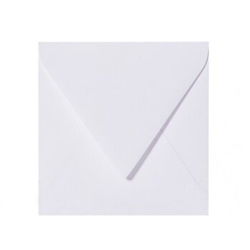 25 Quadratische Briefumschläge 10x10 cm Weiß