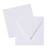 25 Quadratische Briefumschläge 10x10 cm Weiß