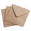 25 Briefumschläge 100 x 100 mm, hochwertigem, reinem Recyclingpapier mit 100 g/m²