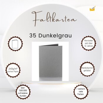 Faltkarten A6 240g/m²  Dunkelgrau