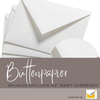 100 Edle Bütten Hüllen DIN C6 114 x 162 mm,105...