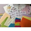 Bastelset für Mädchen zum  Basteln befüllt mit bunten Karten, Briefpapier Einladungen u.v.m.