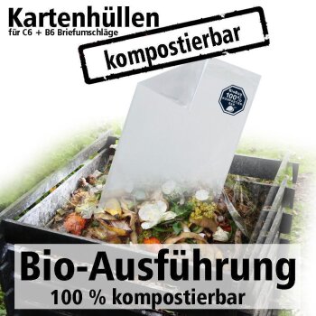 Klappenbeutel Cellophantütchen, Cellophanhüllen BioBag 100% kompostierbare Cellophanhüllen 135x180 100 Stück