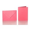 Sobres de colores C5 + tarjetas plegables 15x20 cm rosa