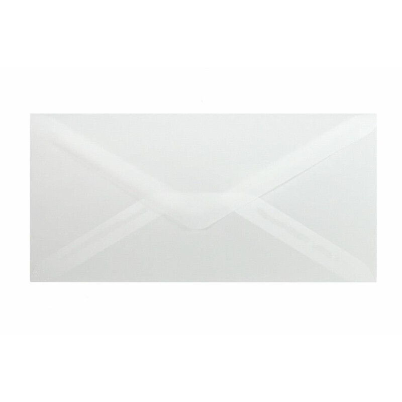 Briefumschlge DIN lang (110 x 220 mm) nassklebend 120 g/m 25 Stck in Transparent